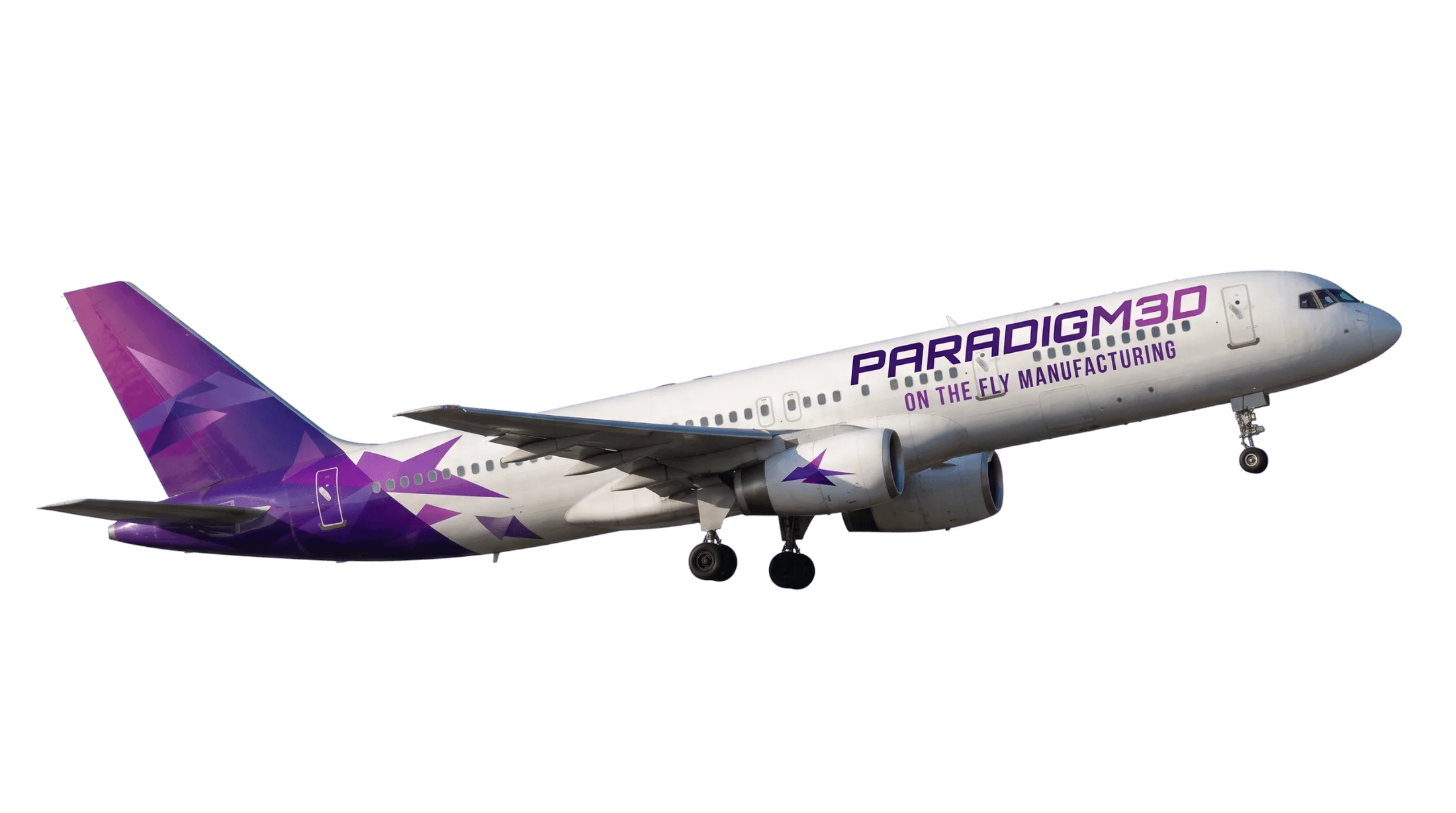 Paradigm 3D liveried aircraft in flight