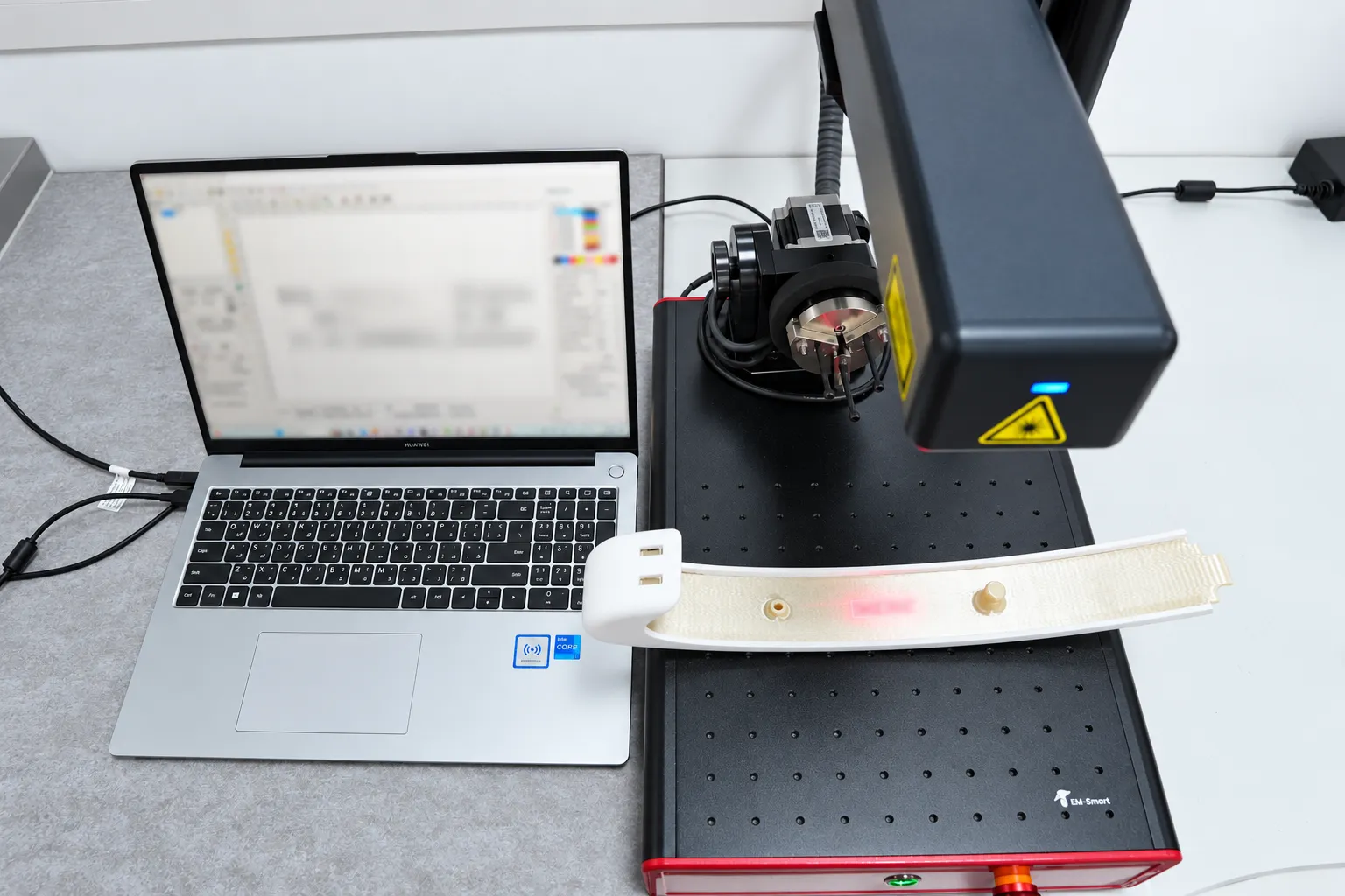 Part marking workstation with a printed part