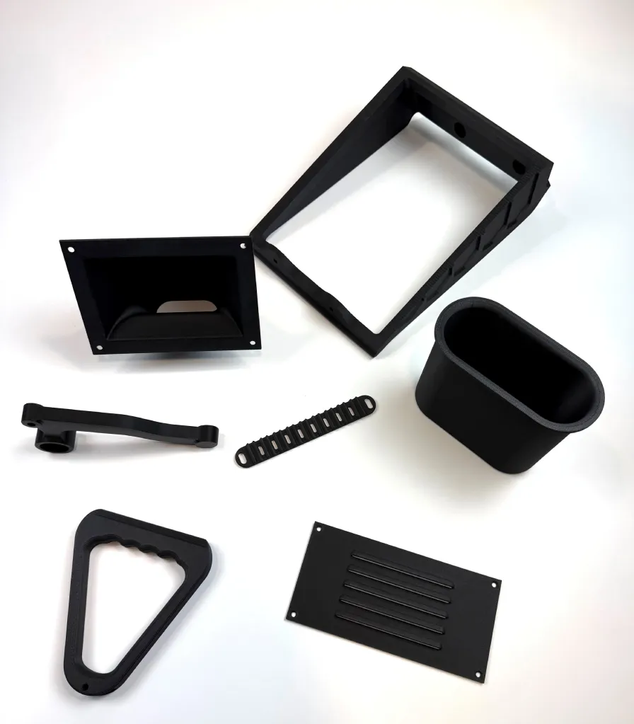 FDM polymer housings, brackets and duct components