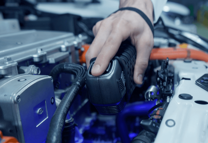 SIMSCAN scanning inside a crowded engine bay