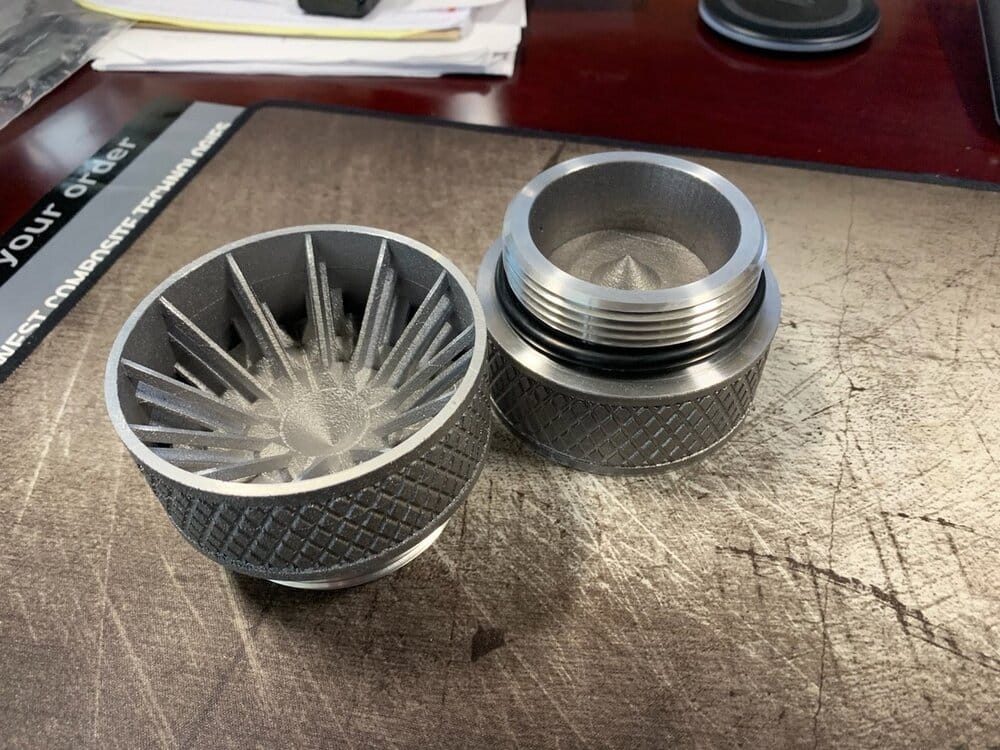 Metal printed spare components produced from a controlled digital file